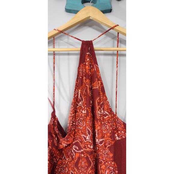 Intimately Free People Floral Red Sleeveless Spaghetti Strap Top Small - Picture 4 of 16